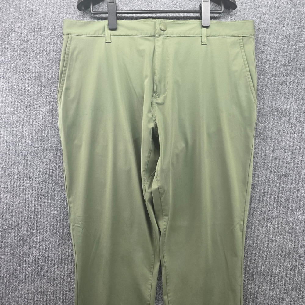Rhone Men's Commuter Jogger Pants Olive Green Tapered Zip Cuff Size 36
